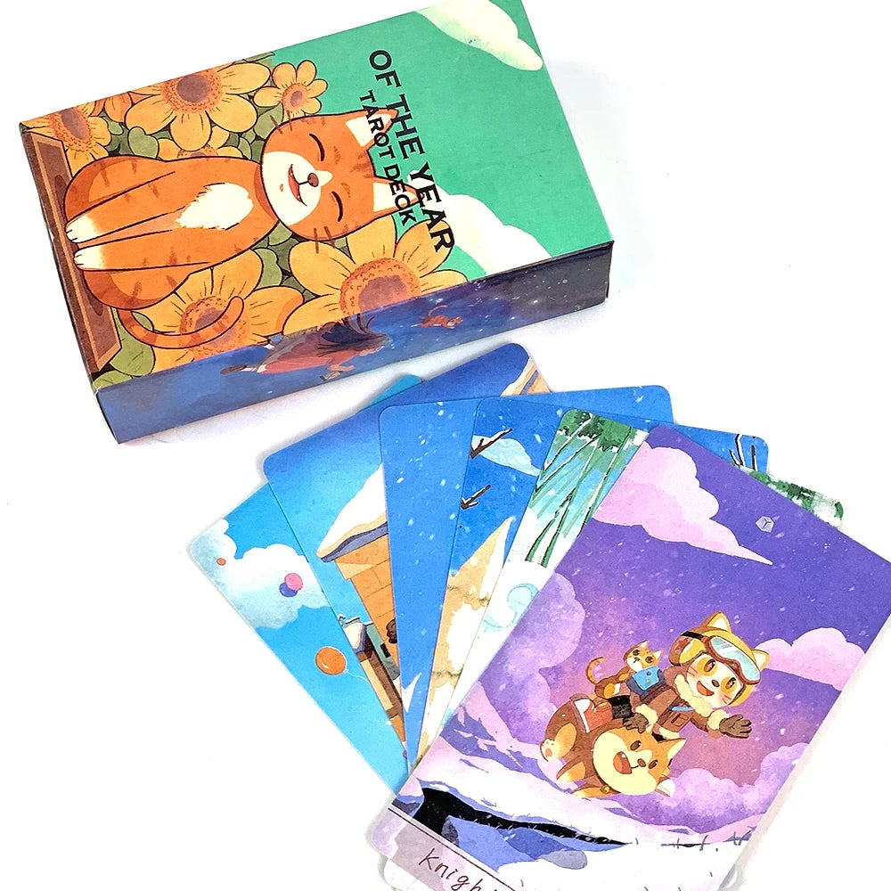 Of The Year Tarot Deck – Cute Cartoon Character Cards for Friend Party Games & Creative Gift Collectors