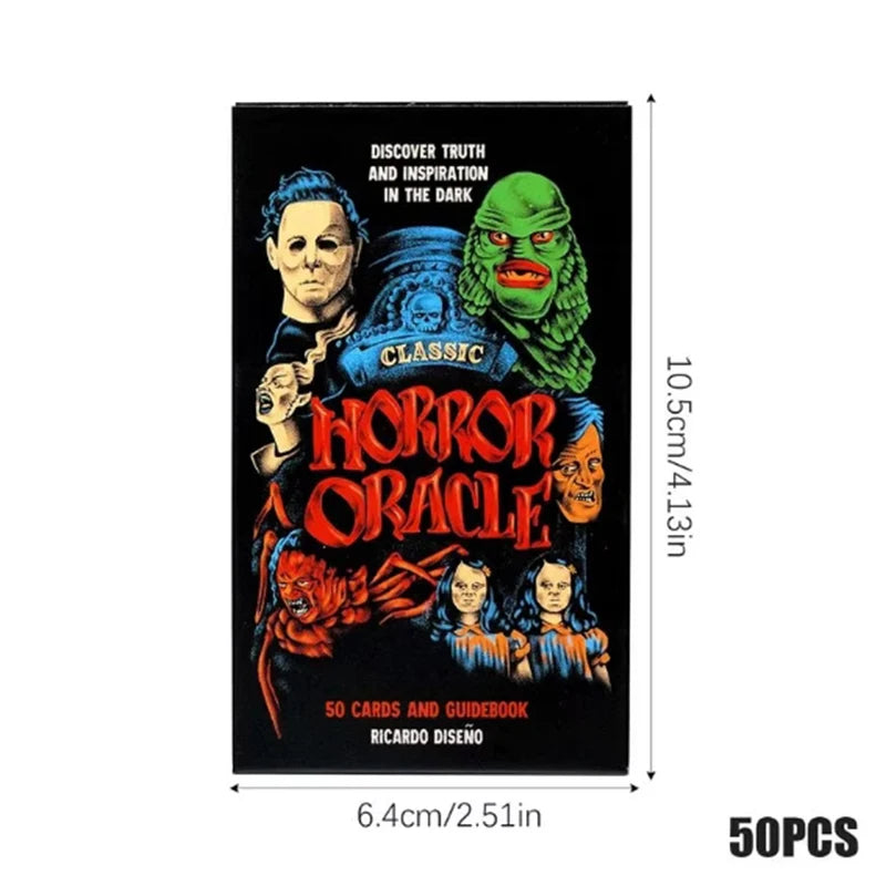 🔥 Classic Horror Tarot Cards | Portable 50-Card Psychological Oracle Deck – Full English Version Classic Horror Card Game