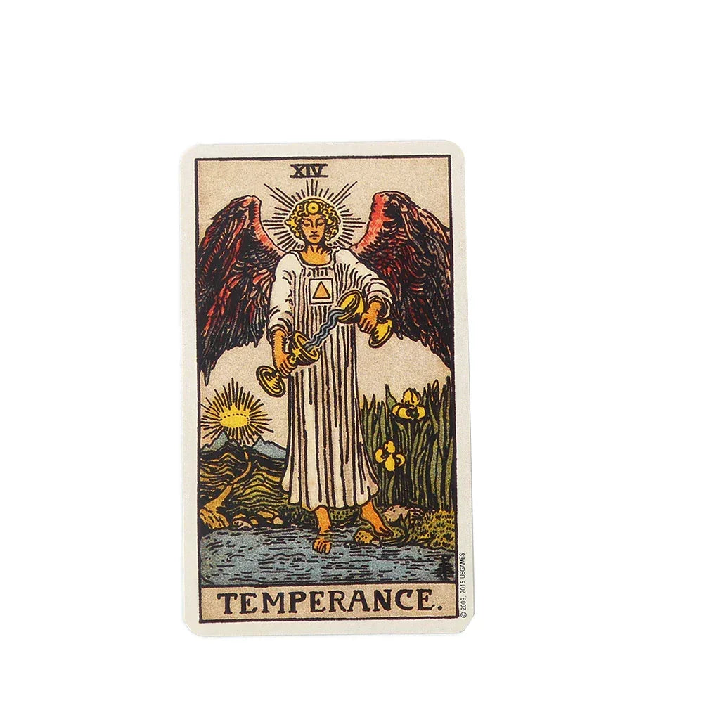 New Hot Tarot Cards – 78-Card Vintage Deck with Green-Plated Edges in Metal Tin Box (10×6 cm) & Paper Manual for Divination Board Games
