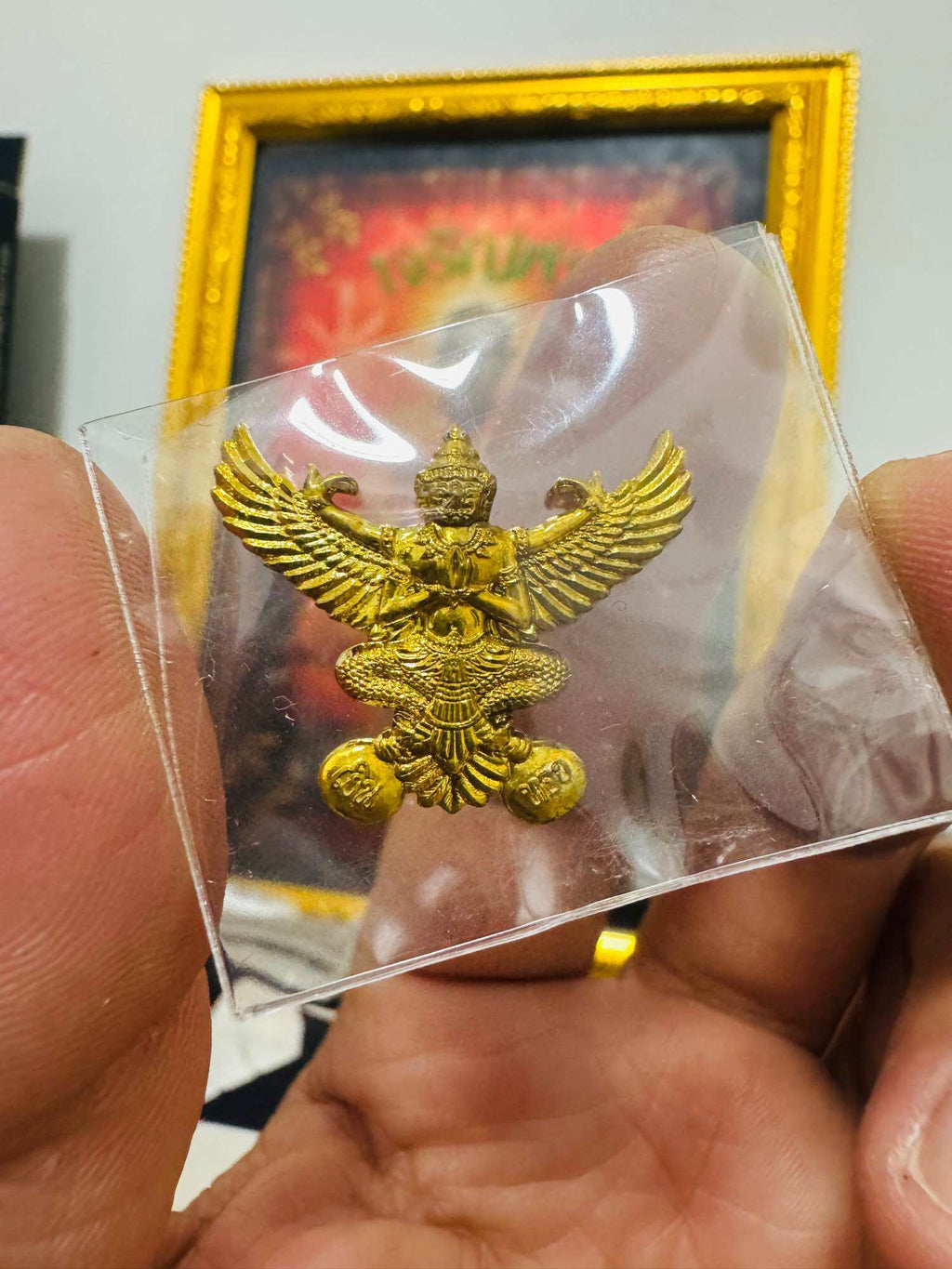 ⚡ Unleash Supreme Power and Abundance with the Phaya Krut Maha Amnat Mang Mee Sap﻿ – Divine Black Rhodium Gold Amulet by Phra Ajarn Amnat, Chumphon! ⚡ Default Title