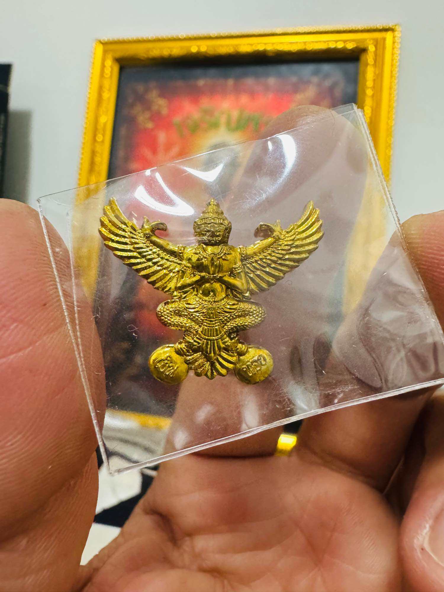 ⚡ Unleash Supreme Power and Abundance with the Phaya Krut Maha Amnat Mang Mee Sap﻿ – Divine Black Rhodium Gold Amulet by Phra Ajarn Amnat, Chumphon! ⚡ Default Title