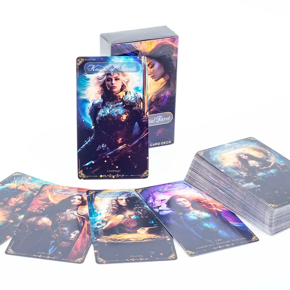 Divine Celestial Tarot Cards Deck - 78 Cards for Fortune Telling, Divination, and Classmate Gatherings (10.4x6.1CM)