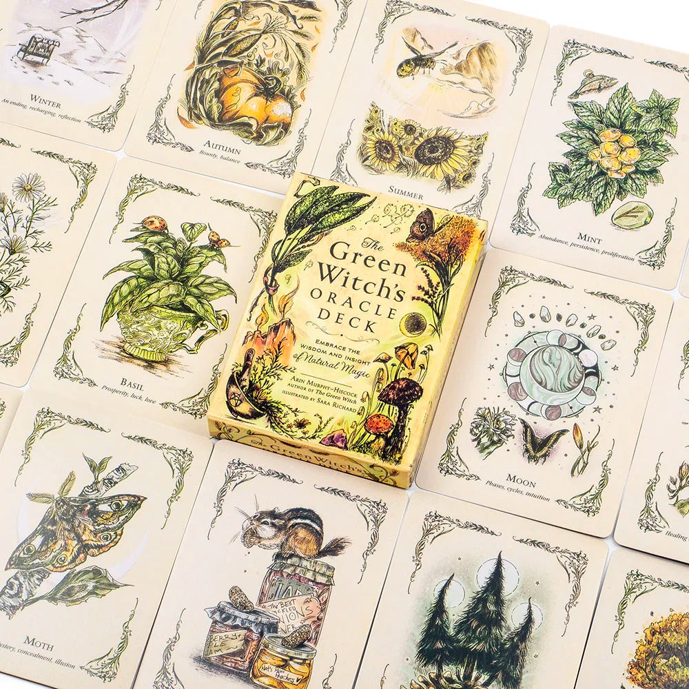 The Green Witch's Oracle Deck – 50 Cards for Divination, Spiritual Guidance & Family Party Games