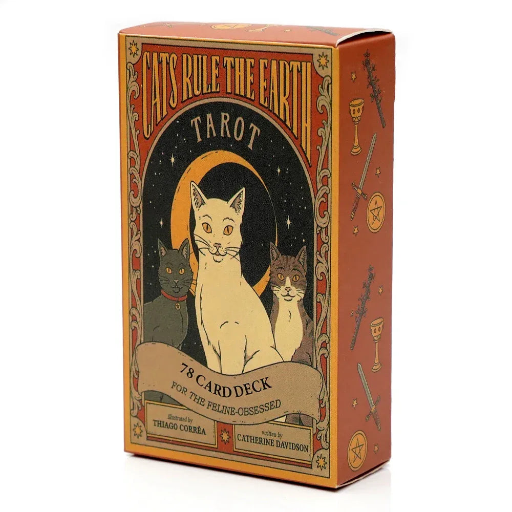 Cats Rule the Earth Tarot Deck – 78 Cards with Guidebook for Divination, Oracle Insight, and Fun Games