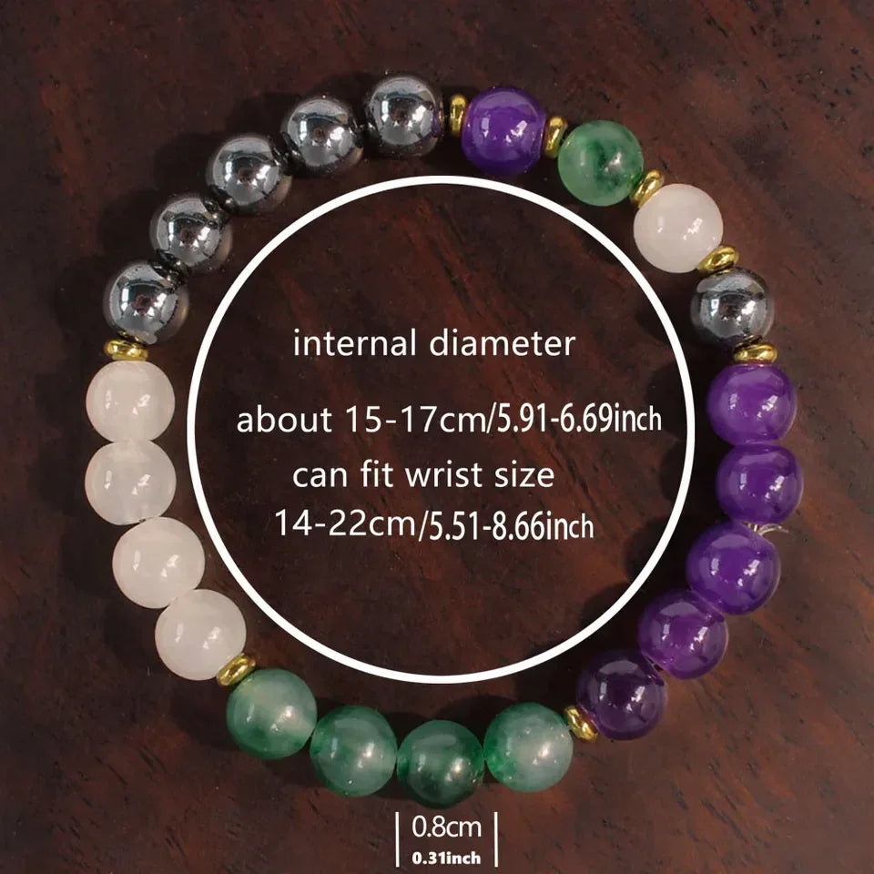💎 Elegant Natural Healing Crystal Bracelet for Women: Stress & Anxiety Relief Gemstone Jewelry – The Perfect Self-Care Gift for Mom, Grandma & Sister