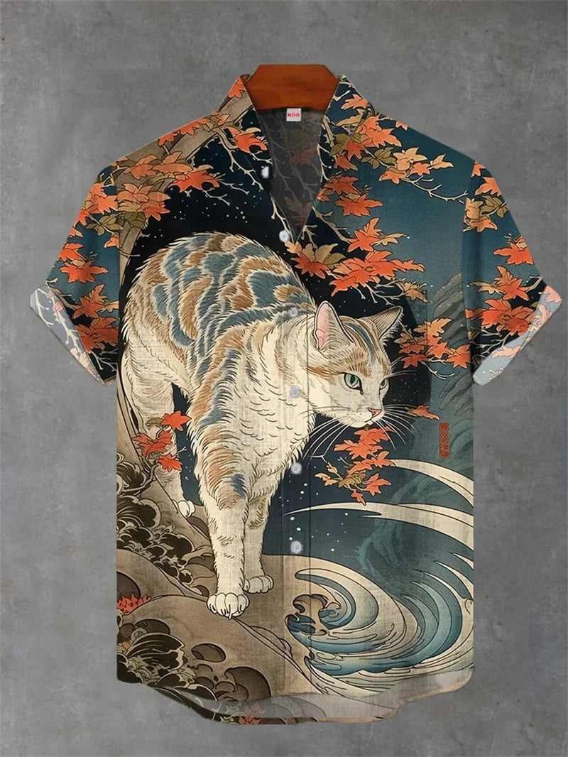 🏝️ The Global 3D Import Masterpiece: Premium Men's Casual Hawaiian Shirt – High-Definition 3D Graphic Print, Ultra-Comfort Single-Breasted Camisa De Hombre, and Affordable Luxury Styling (Cosas Baratas) SFQQQD491