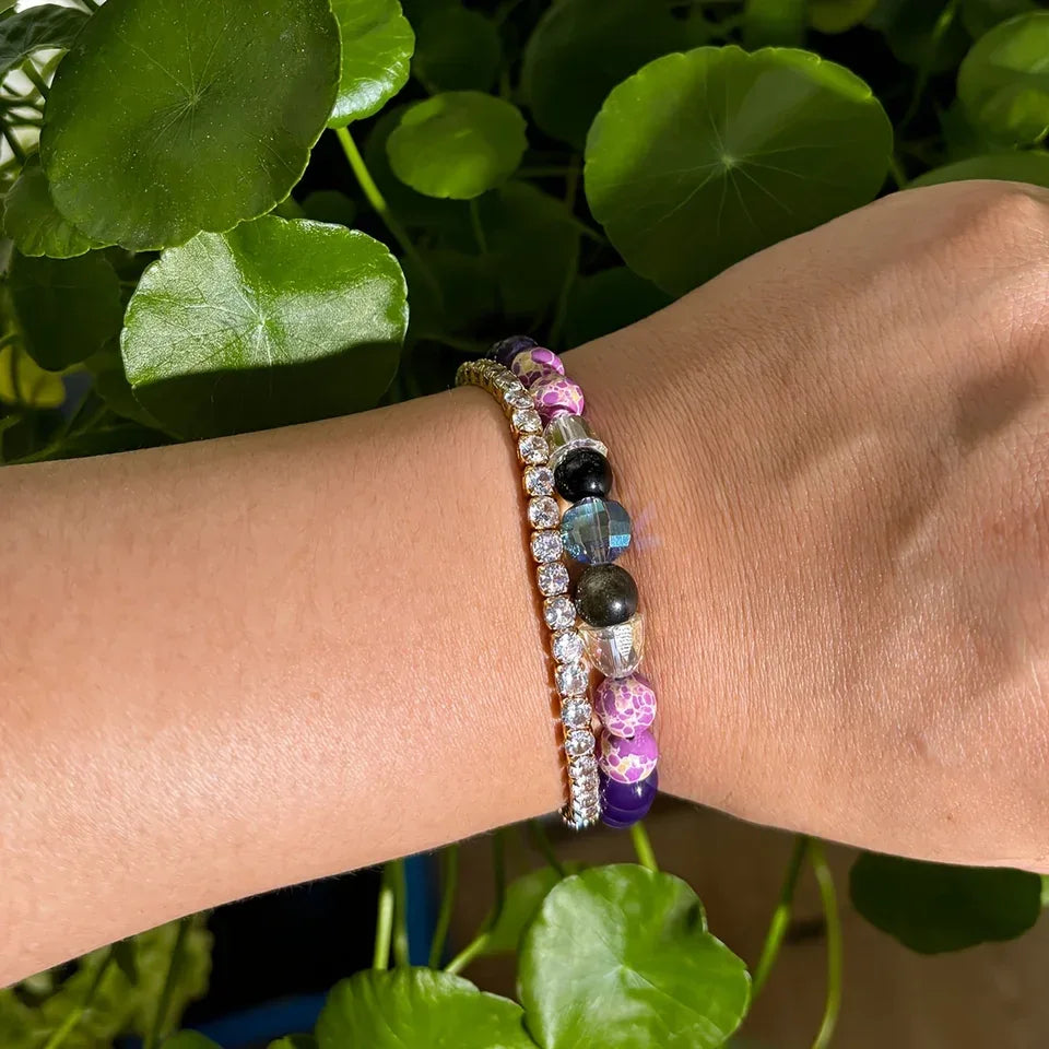 🔥 Red Tiger Eye & Imperial Jasper Bracelet: Homeopathic Energy Balancing for Strength & Stress Relief