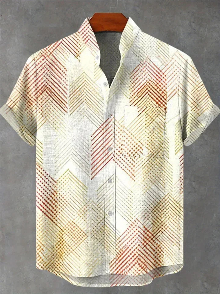 🌅 The Solar Horizon 3D Masterpiece: Premium Men's Casual Short-Sleeve Shirt – High-Definition Sunset Digital Print, Breathable Silk-Touch Fabric, and Sophisticated Modern-Fit Silhouette