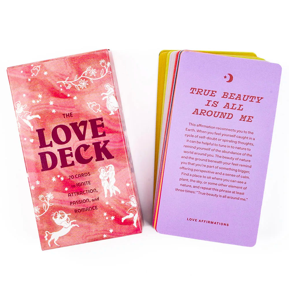💗 The Love Deck Cards – 70 Pcs English Visions Tarot Deck for Divination & Parties