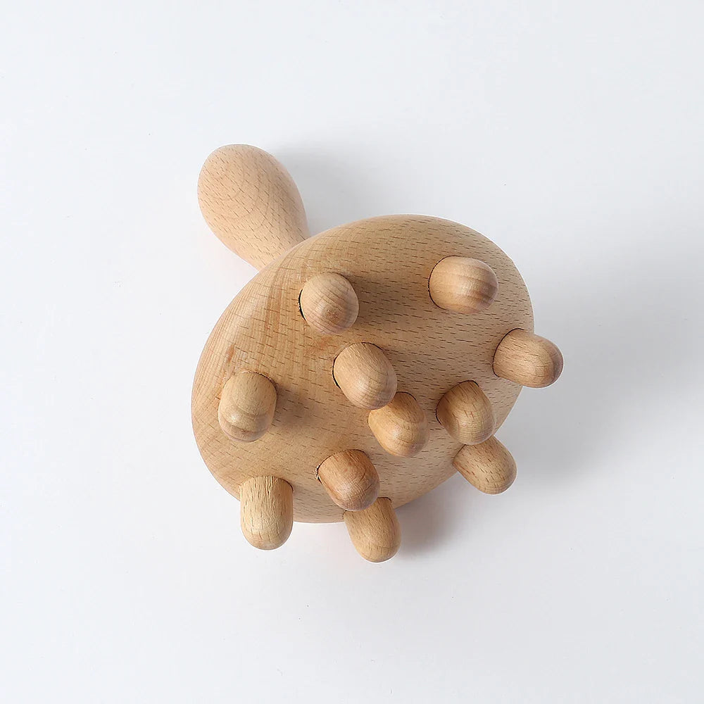 Wooden Handheld Massage Cup – Swedish Wood Therapy Cup for Lymphatic Drainage, Body Sculpting & Anti-Cellulite Gua Sha﻿