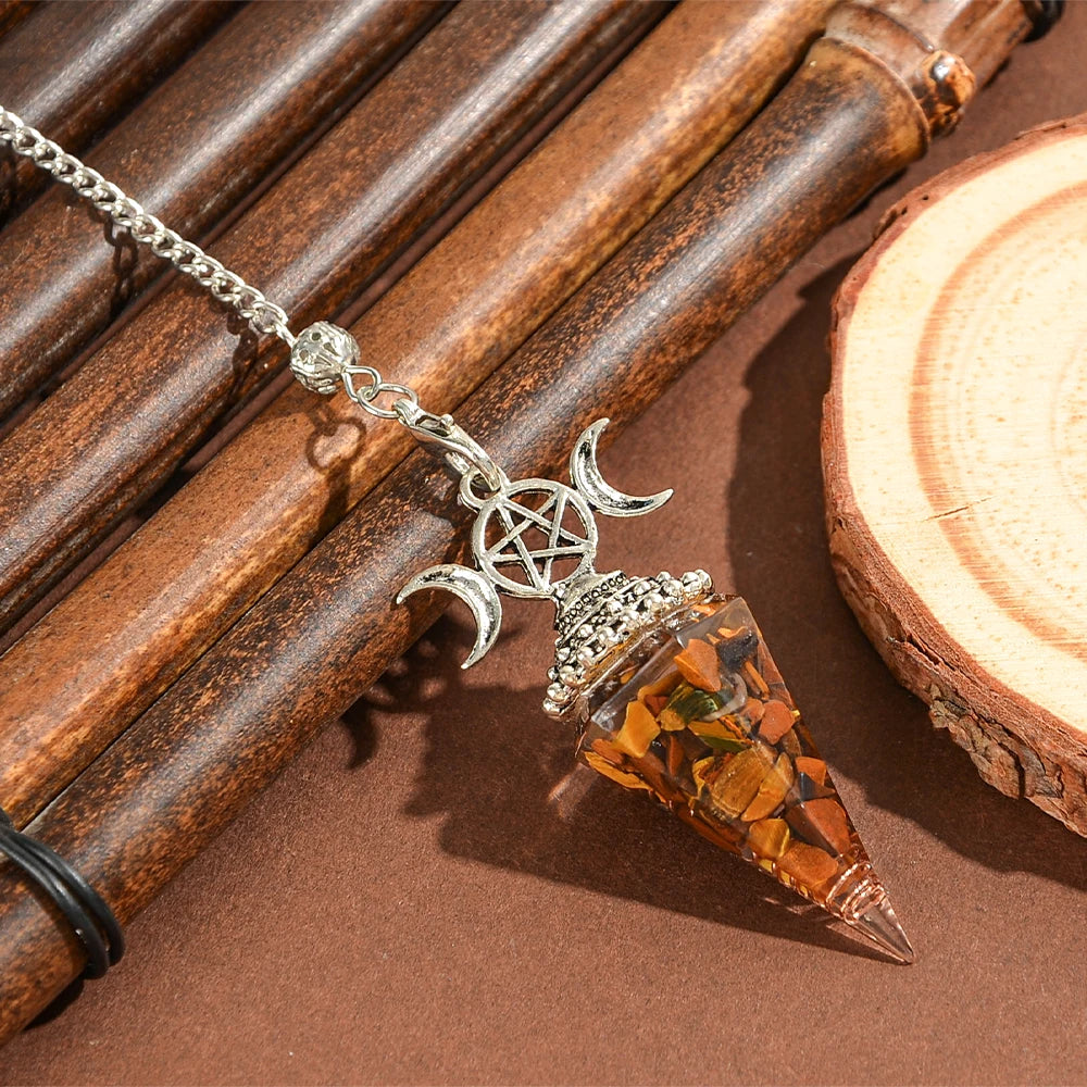 💜 Purple Crystal Spirit Pendant & Rune Stone Set – 1/13/14pcs Spiritual Jewelry for Witchcraft Divination & Blessing Ceremony 1pc