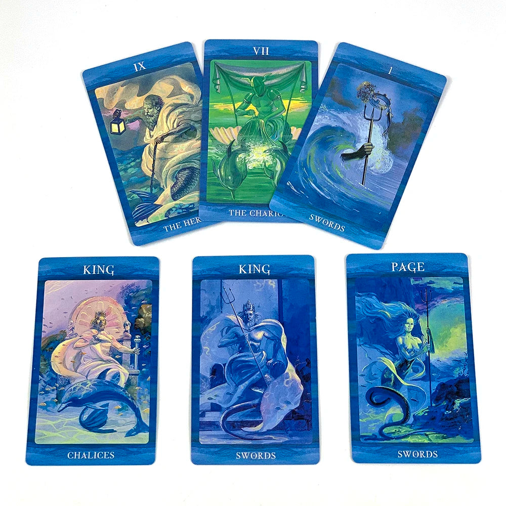 🧜‍♀️ Tarot of Mermaids Deck – 78 Cards | Classic Rider-Waite Design | Family & Party Tarot Game | Beginner Friendly | Divination & Meditation Deck
