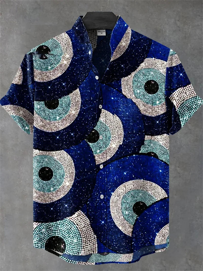 🏝️ The Tropical 3D Masterpiece: Men’s Premium Hawaiian Linen Shirt – High-Definition 3D Artistic Print, Short-Sleeve Casual Button-Down with Classic Lapel, and Ultra-Breathable Summer Fabric SFQQQD060