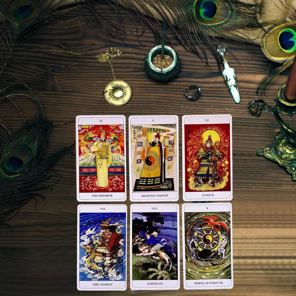 🀄 Chinese Tarot Cards Game – 78-Card Deck and Oracle Card Game for Adults, Casual Fun, Party Supplies, and Fate Divination