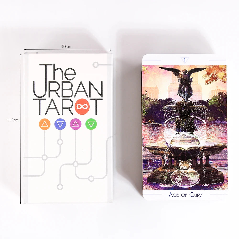 The Urban Tarot by Robin Scott is a modern, beautifully illustrated 78-card tarot deck paired with an 84-page guidebook