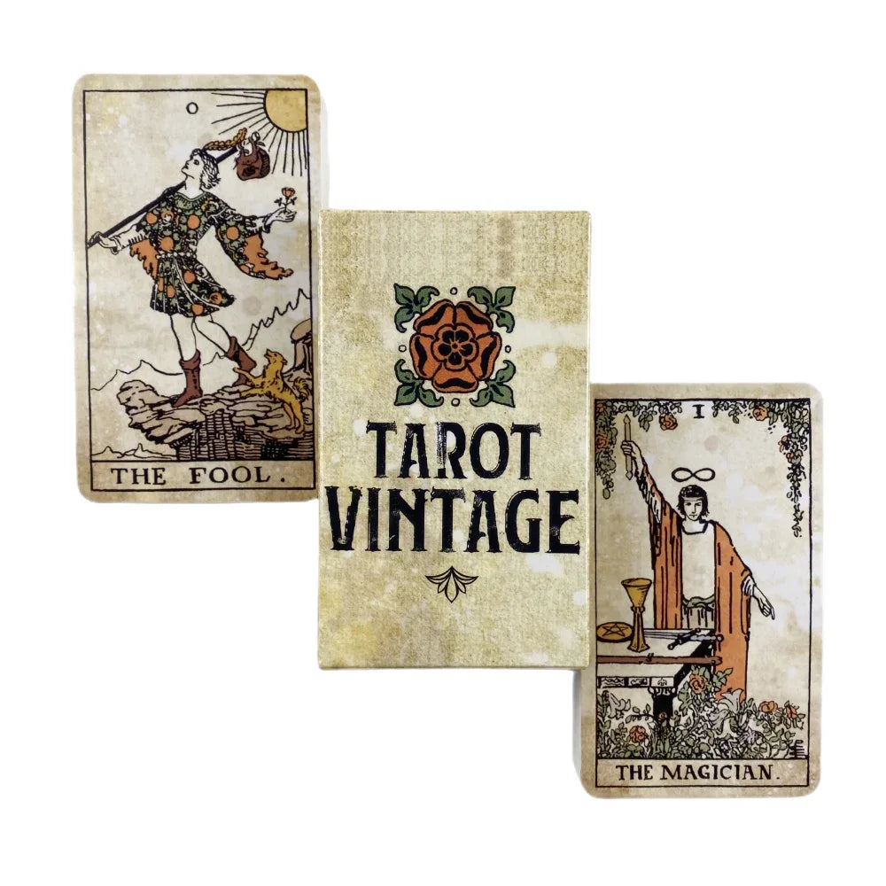 Tarot Vintage Rider Deck – Classic 78-Card Oracle Deck for Divination and Board Games