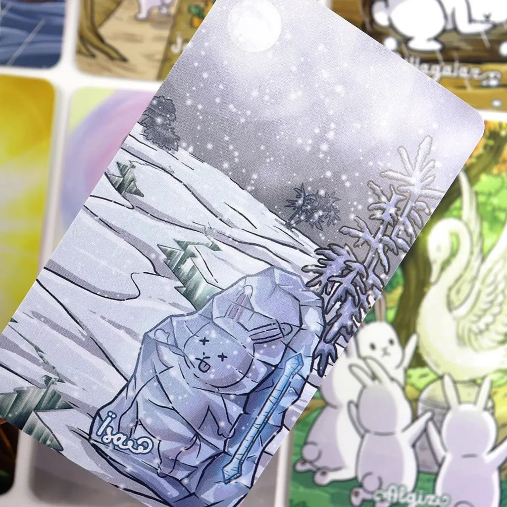 Chubby Bun Rune (Elder Futhark) V2 Tarot Deck – 78-Card Whimsical Bunny-Themed Divination and Board Game Deck