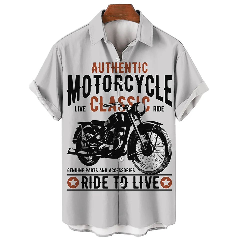 🏍️ The 1971 Moto-Legend Edition: Premium Men’s Vintage Motorcycle Graphic Shirt – High-Definition 3D Heritage Biker Print, Breathable Summer Performance Fabric, and Sophisticated Urban-Retro Short-Sleeve Tee (S-5XL)