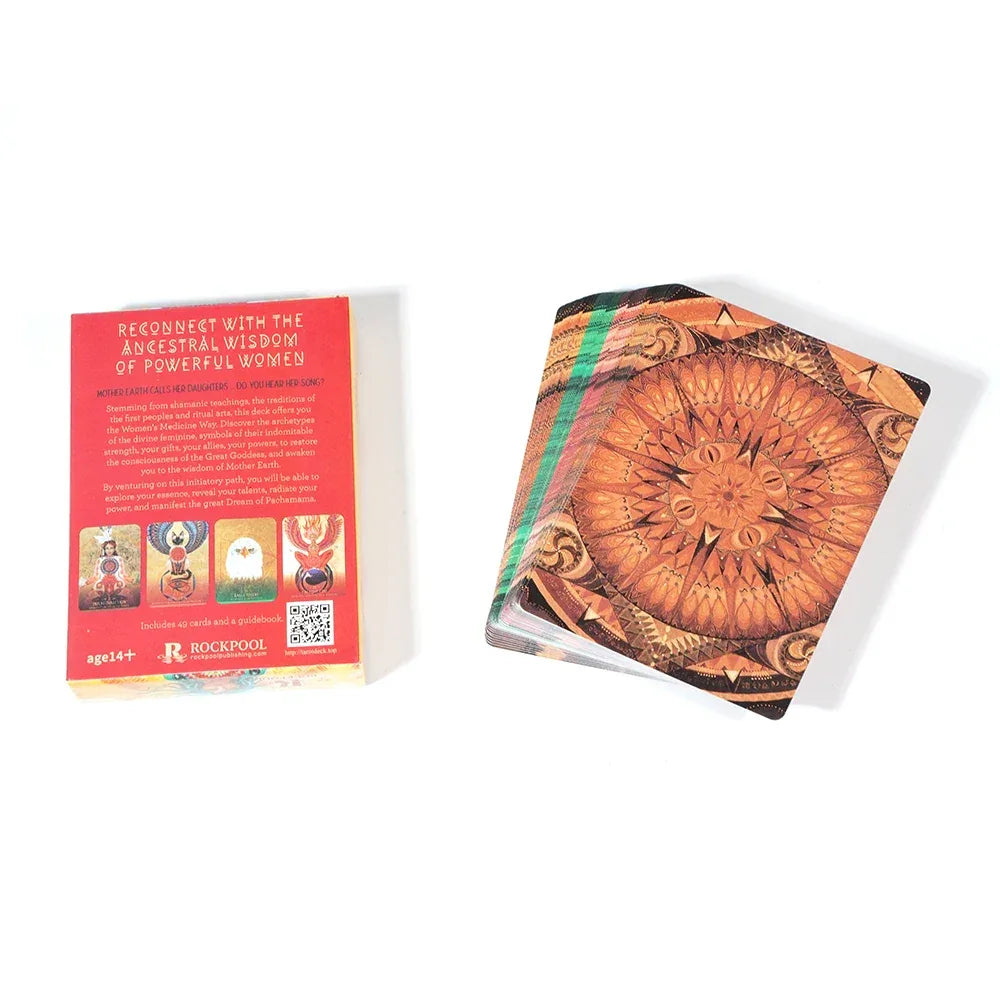 🌿 The Medicine Woman Oracle Deck – Discover the Archetypes of the Divine Feminine | 49 Cards With Guidebook | Family Party & Spiritual Practice Edition