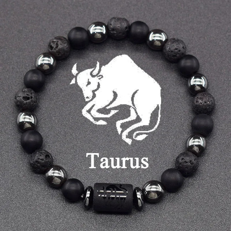 🌌 The "Celestial Identity" 12 Constellation Bracelet: Zodiac Charm & Personality Talisman (Unisex) 10 Taurus 8mm Beads