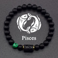 ✨ 12 Zodiac Constellation Signs Bracelet – Tiger Eye & Sparrow Picture Stone Beads – Virgo Charm Couple Jewelry for Men & Women 8 mm Beads
