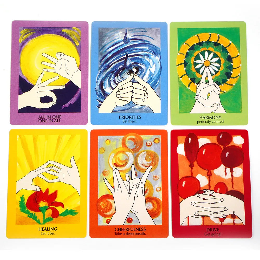 🕉️ Mudras For Body, Mind, and Spirit – 68-Card Yoga Practice Tarot Oracle Deck with PDF Guidebook | Holistic Healing & Meditation Tool | Free Shipping
