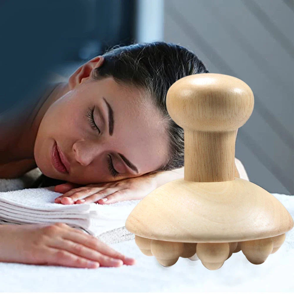 Wooden Handheld Massage Cup – Swedish Wood Therapy Cup for Lymphatic Drainage, Body Sculpting & Anti-Cellulite Gua Sha﻿