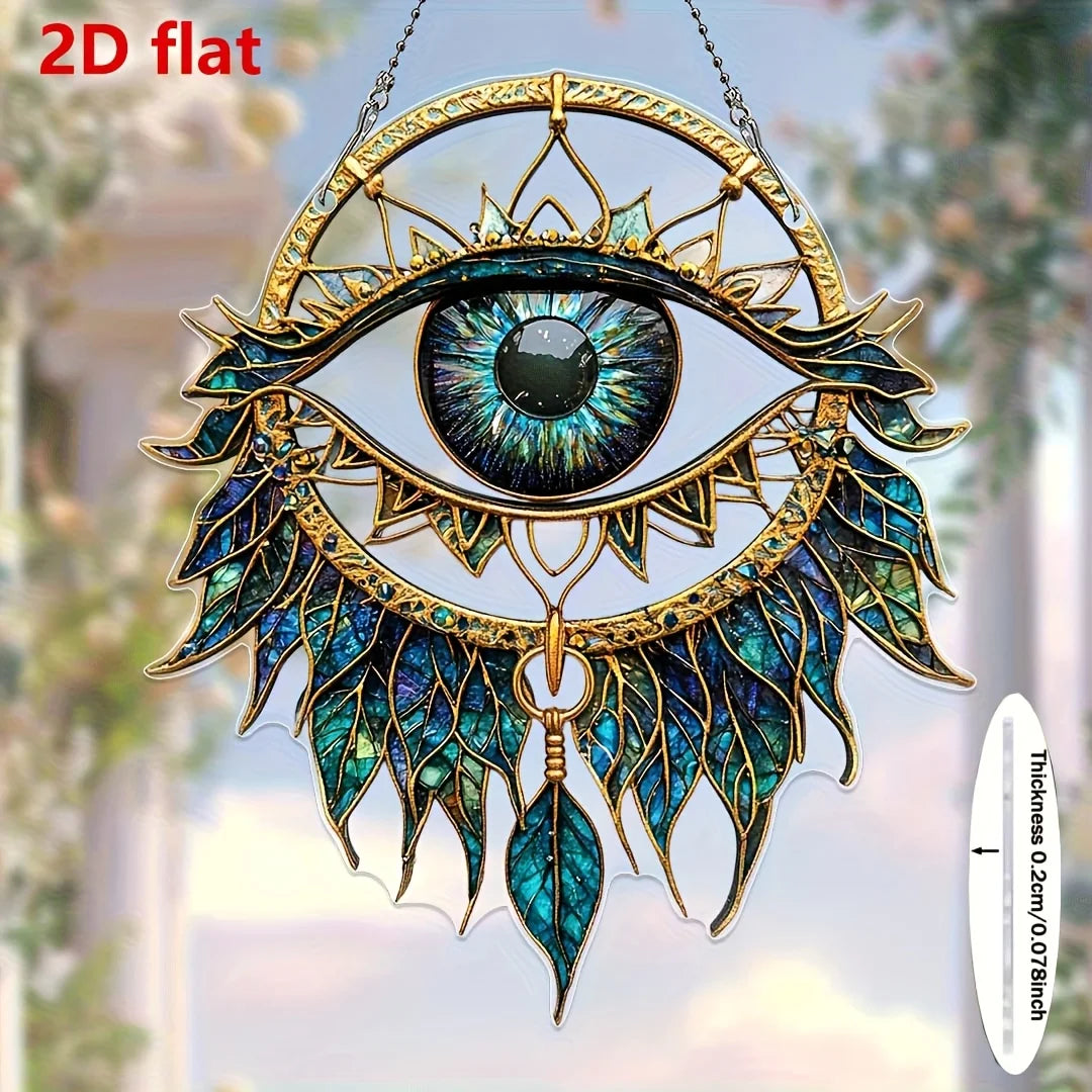 🧿 1Pc Evil Eyes Hanging Decoration – Wind Chime Pendant & Suncatcher for Home, Garden & Car Décor | Protective Ornament | Free Shipping