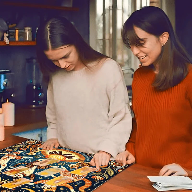 🔥 Gorgeous Bohemian-Style Square Altar Cloth | Tarot Reading Mat & Astrology Tablecloth – Mystical Home Decor for Witchcraft