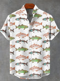 ✨ The Zen-Artisan Fish Print Linen Shirt: Premium Men's Casual Summer Button-Up – High-Definition Artistic Graphics, Breathable Linen-Blend Fabric, and Sophisticated Relaxed Fit SFQQQD2309