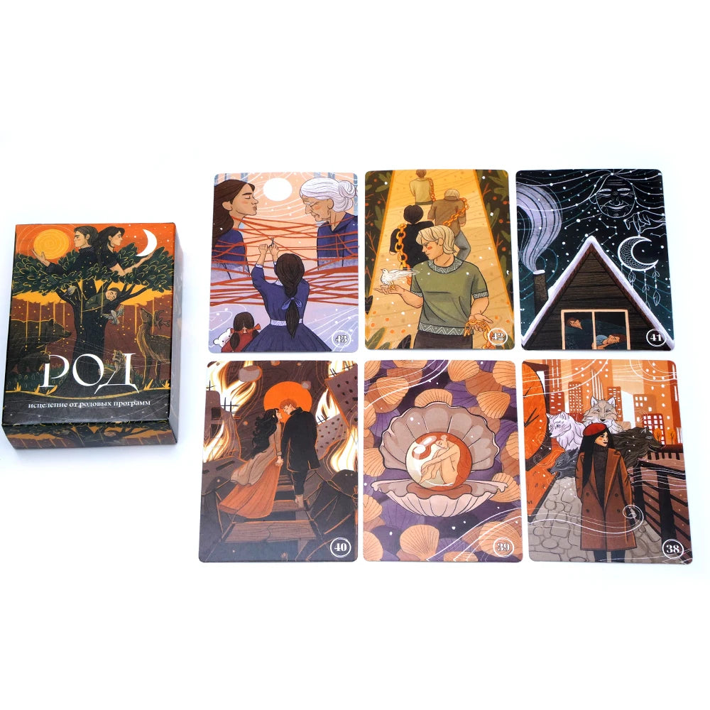 🃏 TAPO POI Tarot Deck – 78 Cards | Russian Edition | Healing from Ancestral Programs | Fate Divination & Multiplayer Board Game | Paper Instruction Guide Included | Family & Party Fun