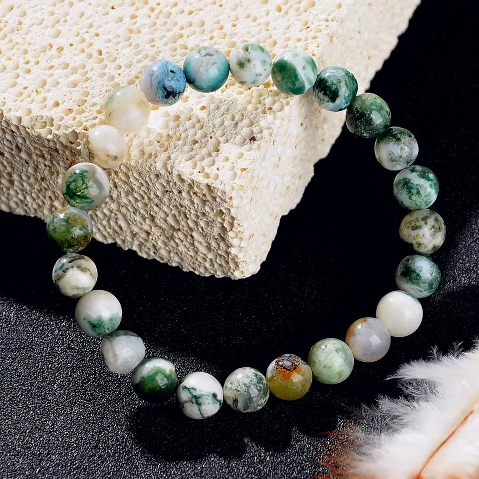 ✨ Natural Stone Symbolic Beaded Bracelet – Unisex Anxiety Relief, Protection, Money Attraction & Spiritual Inner Self-Love Jewelry