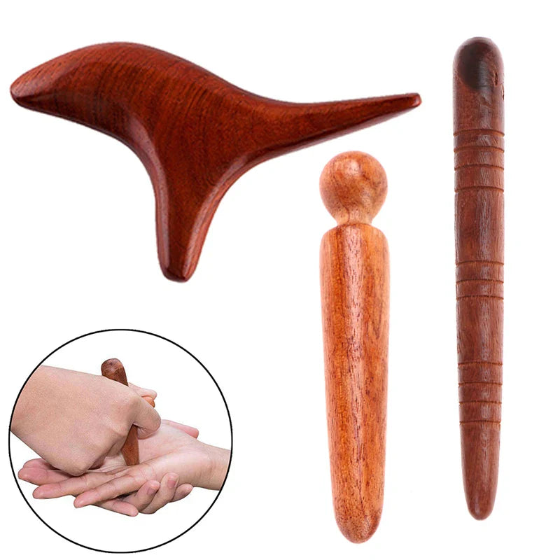 Multifunctional Wooden Massage Stick – Natural Meridian & Acupoint Therapy Tool for Full Body Relaxation and Muscle Relief