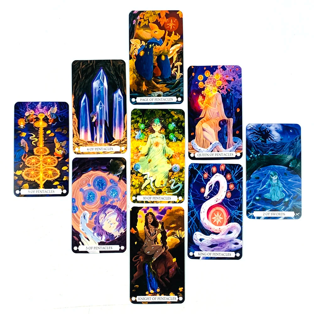 78-Card Tarot Card Deck - Unique Divination Game Blending Fact & Fiction for Insightful Readings
