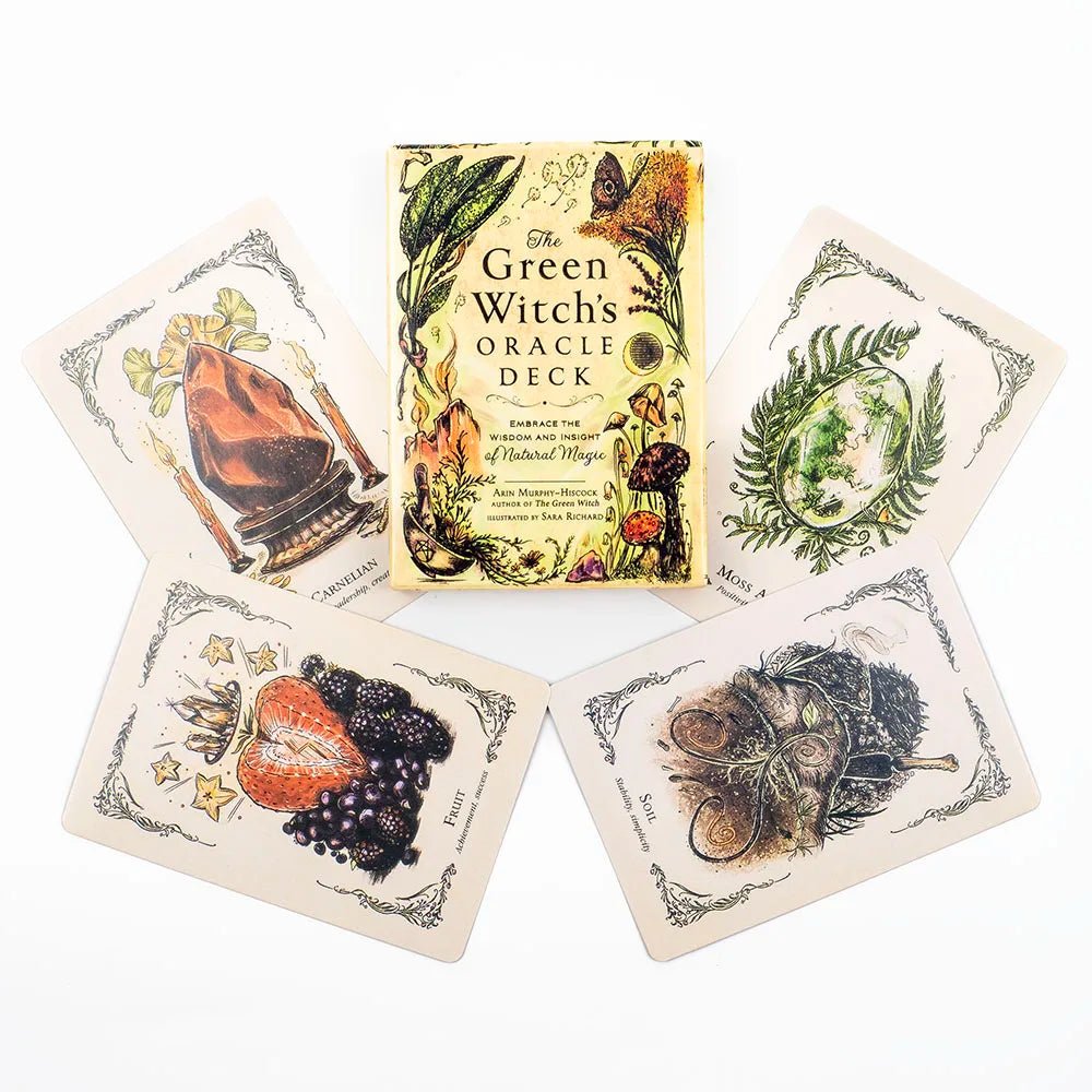 The Green Witch's Oracle Deck – 50 Cards for Divination, Spiritual Guidance & Family Party Games
