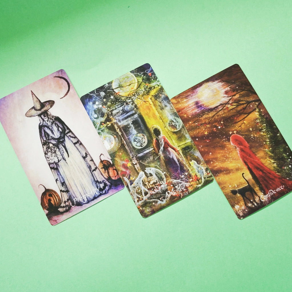 🔥12x7cm Earthly Souls Spirits Oracle Deck | 59 Cards with Folded Guidebook – Dark Edition