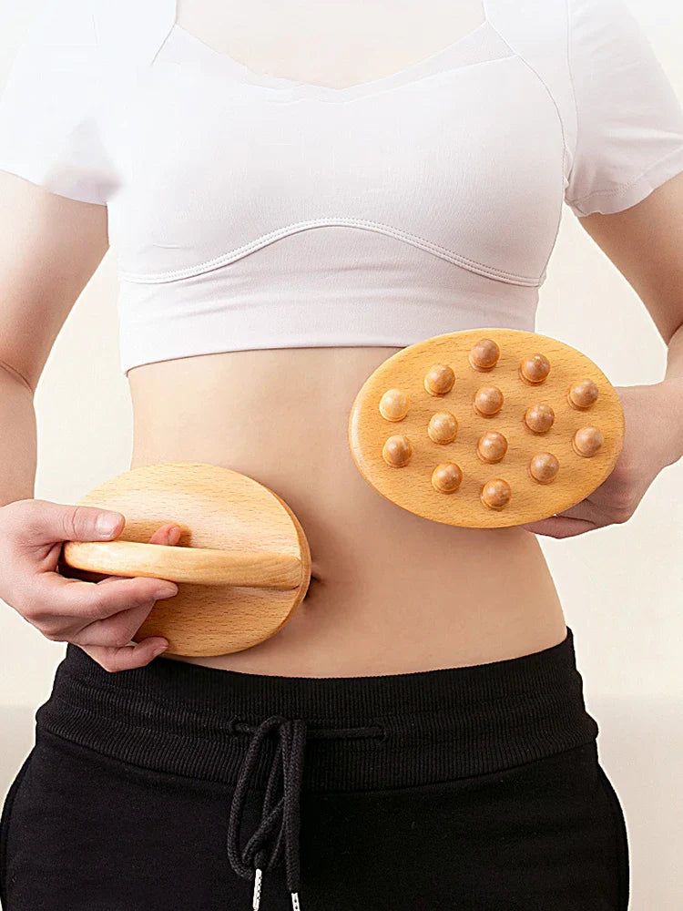 Wood Therapy Fascia Release Massage Tools – Wooden Massage Brush & Gua Sha Body Sculpting Tool for Smooth Meridians and Deep Tissue Relief﻿