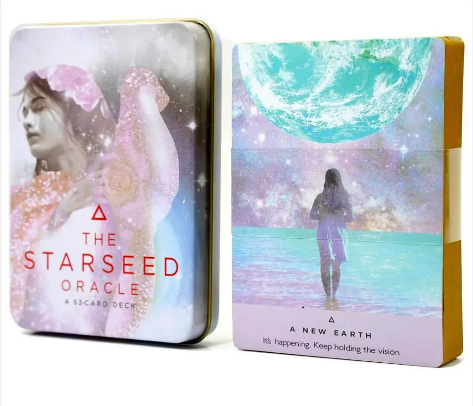 🌙 Moon Compass Tarot Deck – 78 Cards | Gilded Edge | Tin Box | Oracle & Tarot Game | English Edition with Paper Guidebook black