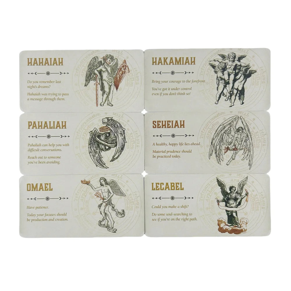 👼 Angel of The Day Oracle – Inspirational 40-Card Deck Featuring Angelic Guidance from Shem HaMephorash, Perfect for Beginners and Social Divination Games