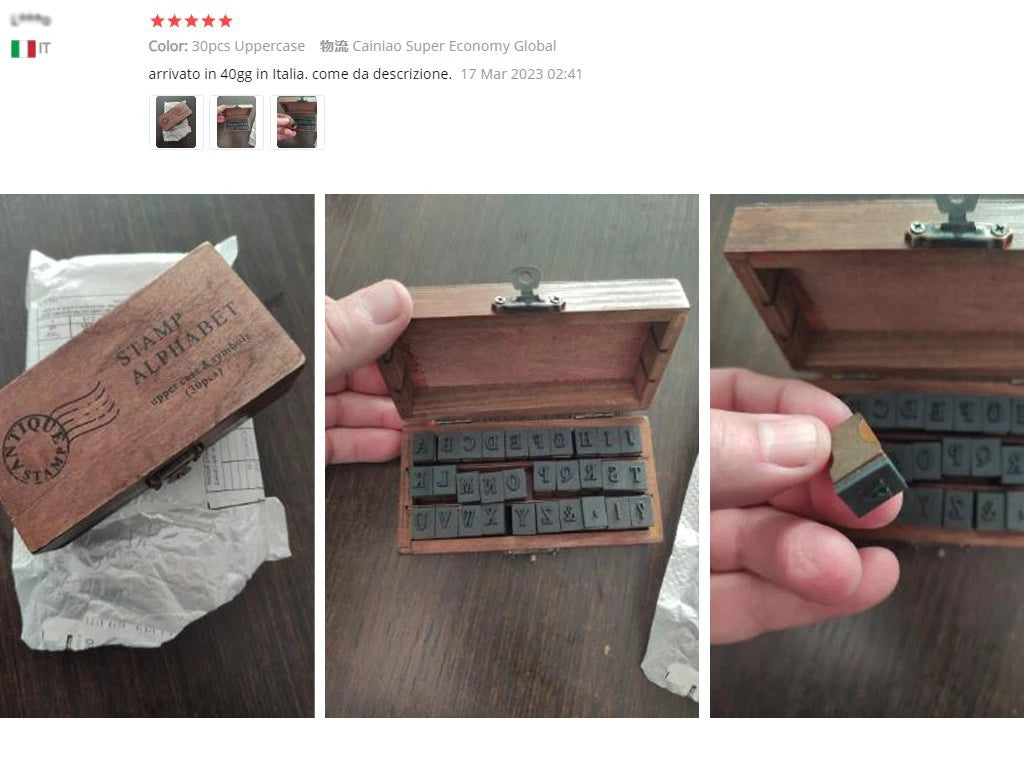 🔤 Wooden Alphabet Letter Stamps Set – Vintage Uppercase & Lowercase Rubber Stamps with DIY Self Ink Pad | Perfect for Diary, Album, Handmade Art & Craft