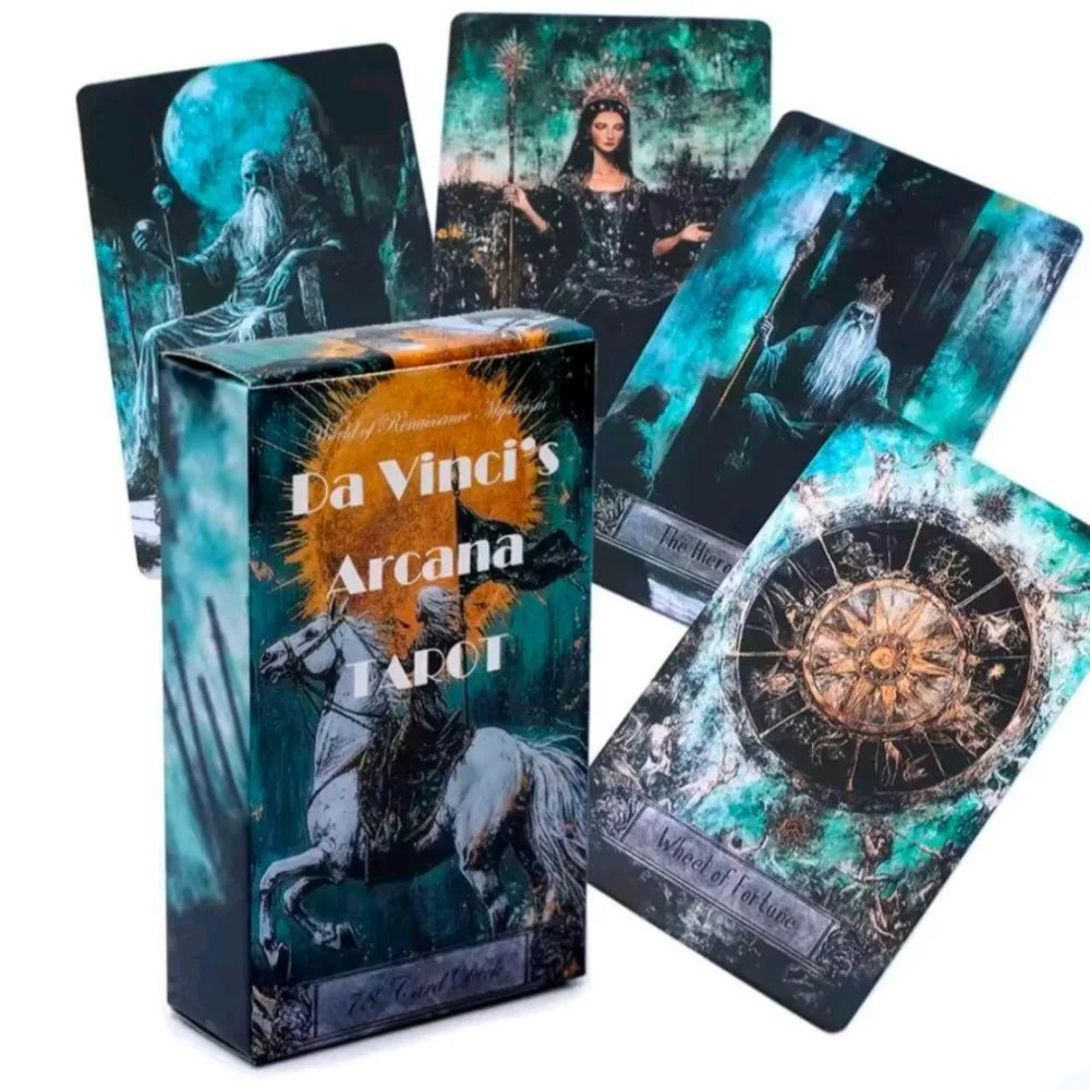 🎨 Da Vinci’s Arcana Tarot – Handcrafted 78-Card Deck Inspired by Renaissance Art and Leonardo Da Vinci’s Masterpieces