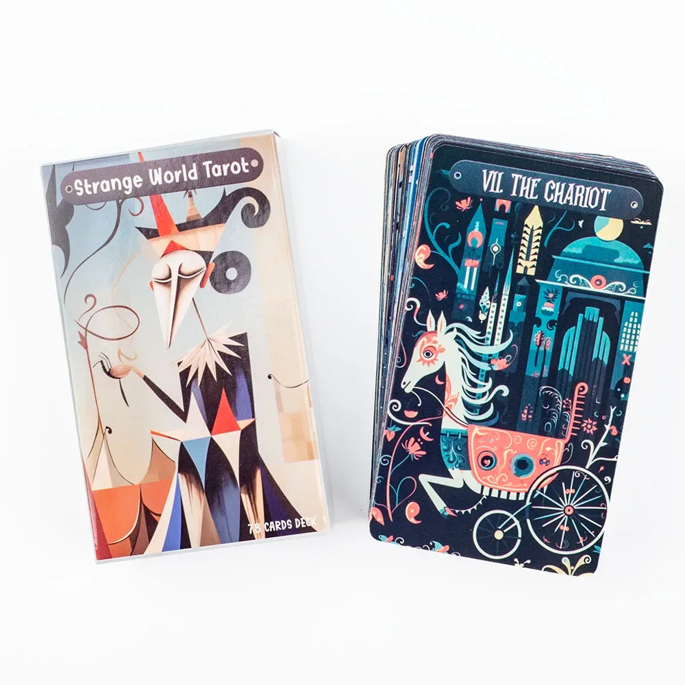Strange World Tarot Deck - 78-Card Deck for Fate Divination, Fortune Telling & Party Board Game (10.4 × 6 cm)