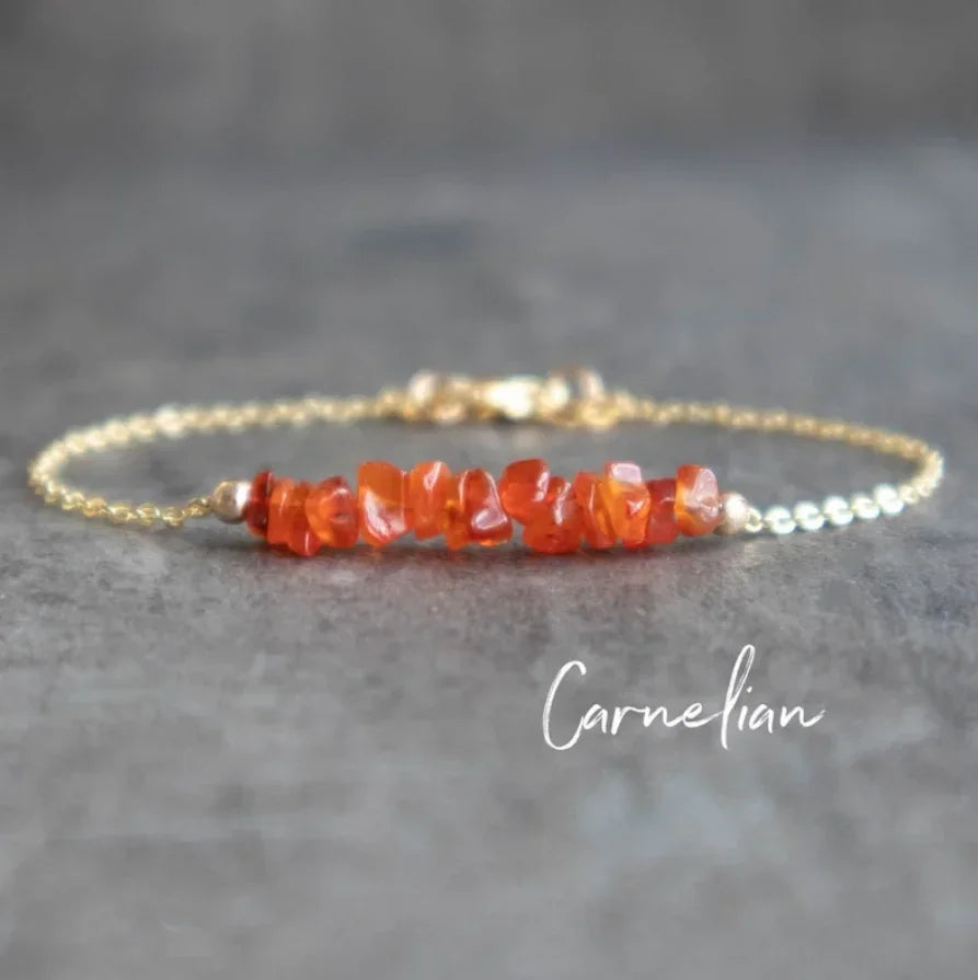 ✨ Raw Moonstone & Raw Black Tourmaline Minimalist Bracelet – Natural Healing Stones for Protection & Balance A1212