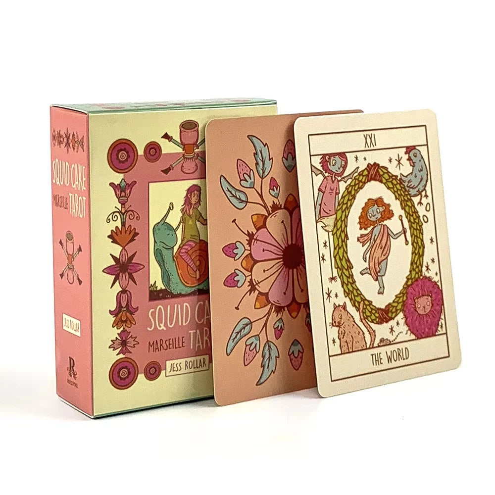 🌊 Hot Selling Squid Cake Marseille Tarot – Classic 78-Card Deck for Leisure, Family Gatherings, Divination, and Board Game Entertainment