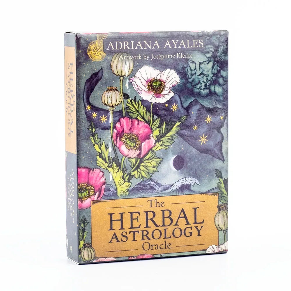Herbal Astrology Oracle Board Game Deck – 55 Cards for Alchemizing Ancient Plant Healing and Astrological Wisdom (10.4x7.4 cm)