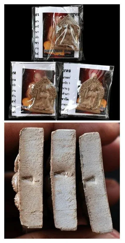 ✨ She Beckons Wealth & Goodwill – Mae Nang Kwak “Divine Treasure” Herb-Powder Amulet with 3 Silver Takruds for Sales, Support & Steady Prosperity