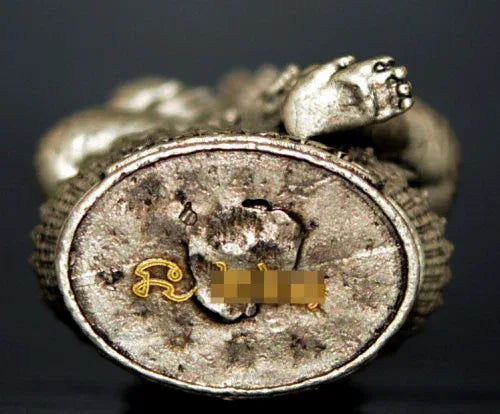 🌩️ Si Hu Ha Ta "Ruay Nuea Fa" (Rich Above the Sky) Edition: Satin Silver Plated Divine Brass – Kruba Phat, Wat Thamma Chai Mongkol – Lanna Wealth Deity