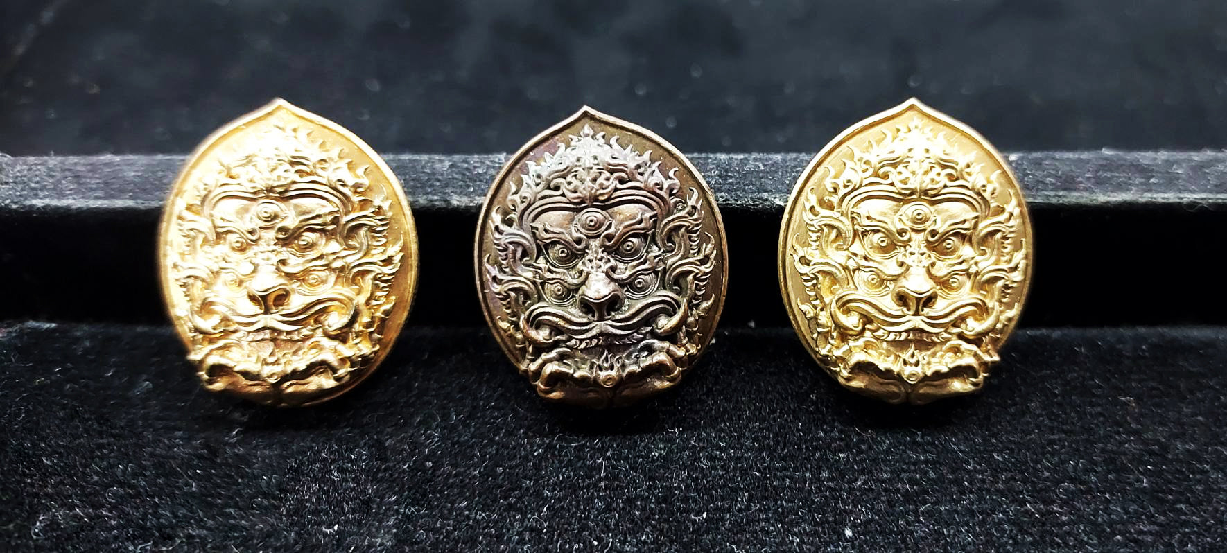 🪙Si Hu Ha Ta “Stairway to Heaven” – Bronze Four‑Ears Five‑Eyes Prosperity Amulet (Large Print), Kruba Boonyang, Wat Huai Nam Un, Lamphun