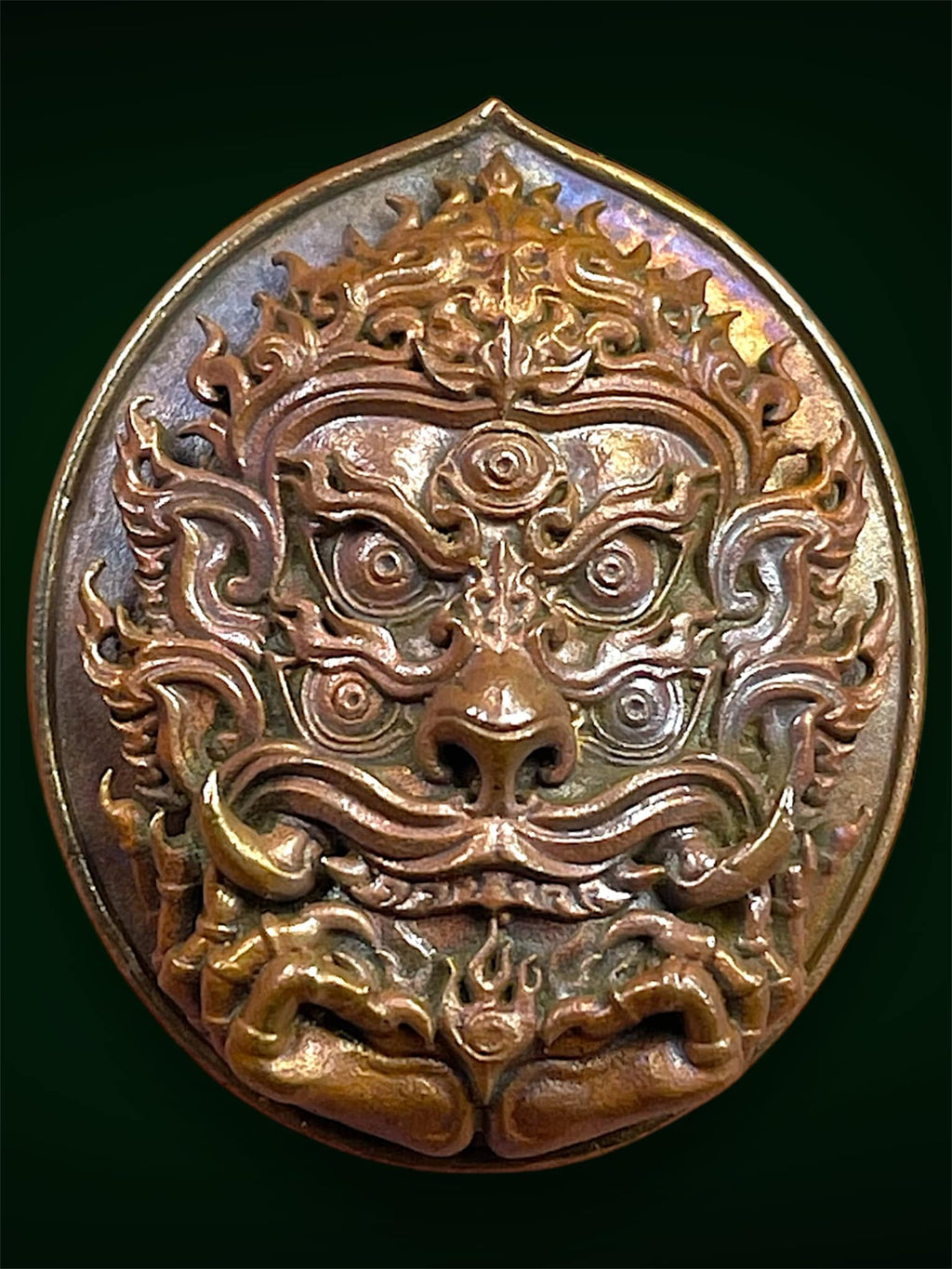🪙 Si Hu Ha Ta “Stairway to Heaven” – Blackened Copper Four‑Ears Five‑Eyes Prosperity Amulet (Large & Small), Kruba Boonyang, Wat Huai Nam Un, Lamphun, B.E. 2556