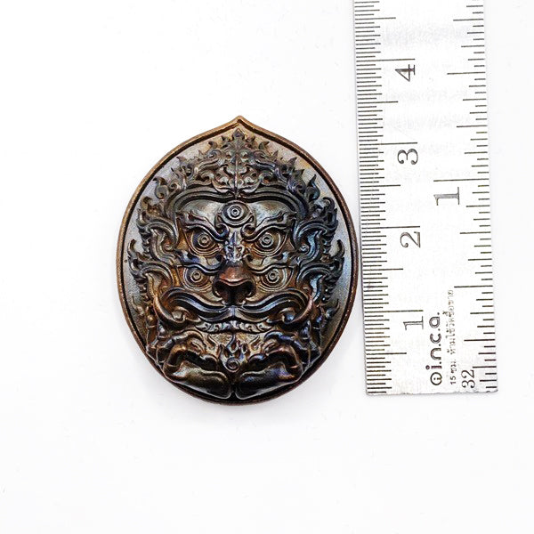 🪙 Si Hu Ha Ta “Stairway to Heaven” – Blackened Copper Four‑Ears Five‑Eyes Prosperity Amulet (Large & Small), Kruba Boonyang, Wat Huai Nam Un, Lamphun, B.E. 2556